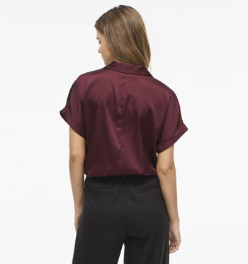 Vila Blouses Blauw/Bordeaux