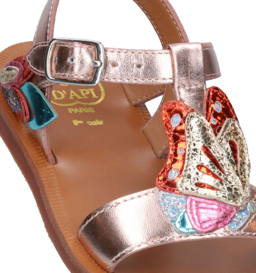 Pom d'Api Plagette Papillon Sandales en Rose pour filles (322877)