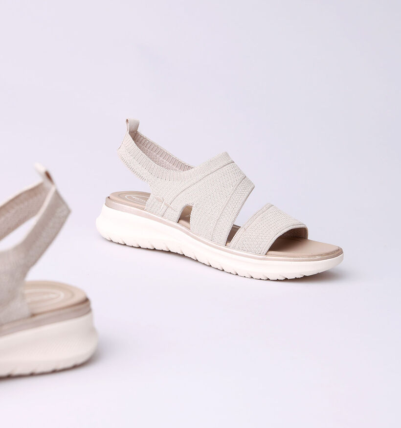Tamaris Comfort Beige Sandalen met sleehak voor dames (354214)