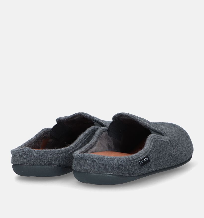 Scapa Pantoufles ouvertes en Gris pour hommes (333391) - pour semelles orthopédiques