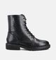 Posh by Poelman Snake Boots à lacets en Noir pour femmes (364186)