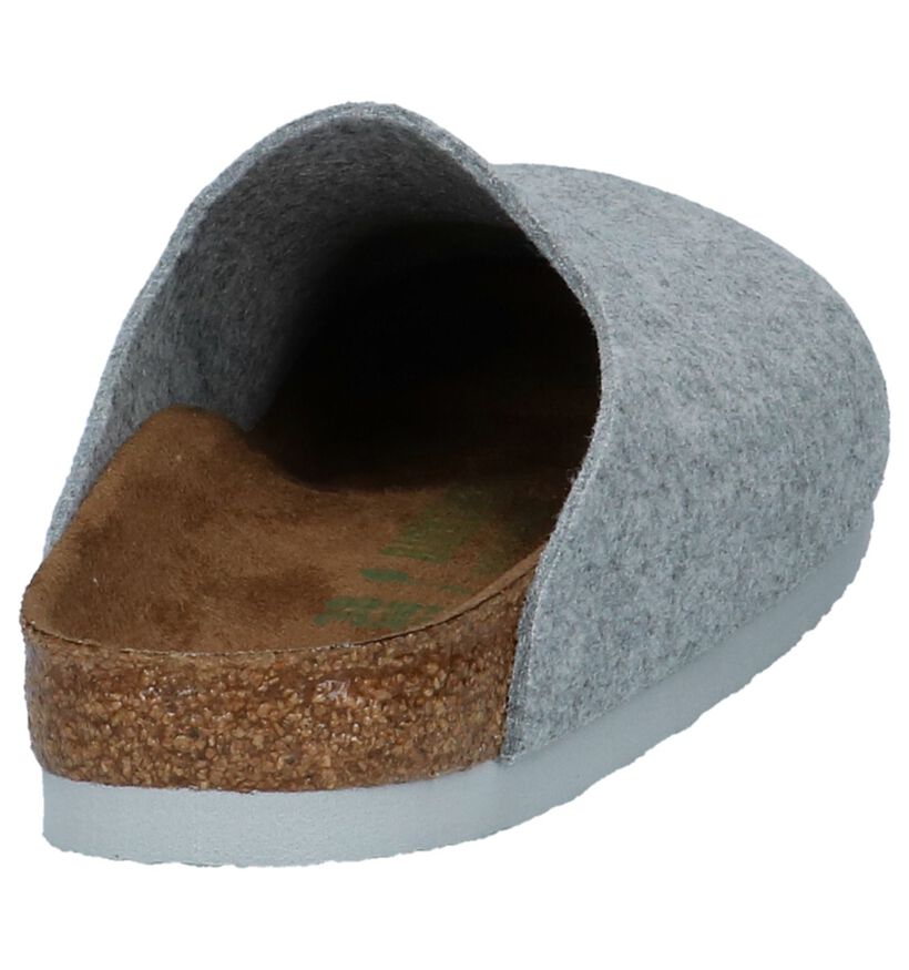 Birkenstock Amsterdam Pantoufles ouvertes en Gris clair en textile (231566)