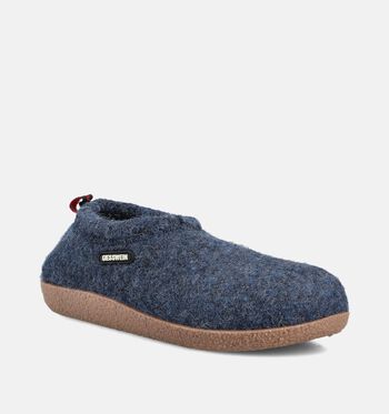 Giesswein Pantoffels Blauw/Rood/Grijs