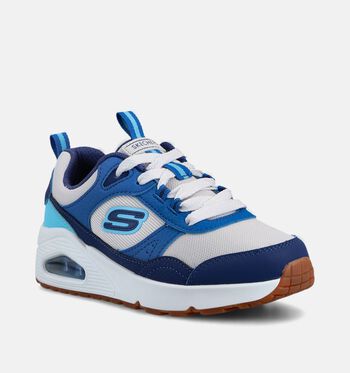 Skechers Uno Low Sneakers Wit/Taupe/Groen