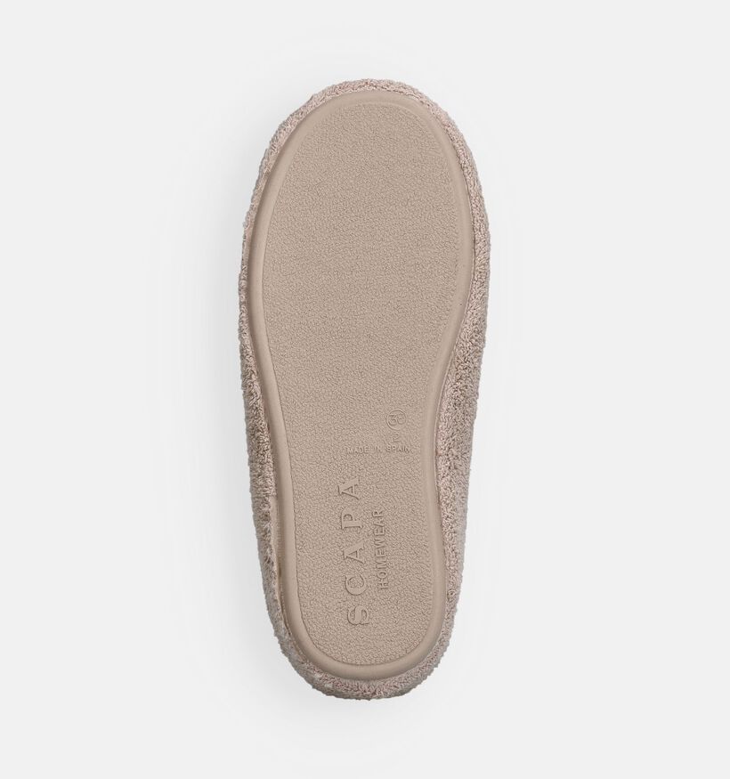 Scapa Taupe Open Pantoffels voor dames (373299) - geschikt voor steunzolen