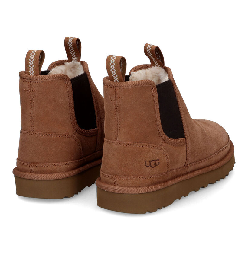 UGG Neumel Bottines Chelsea en Cognac en daim (295008)