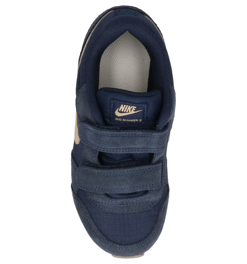 Donker Blauwe Sneakers met Velcro Nike Md Runner 2, , pdp
