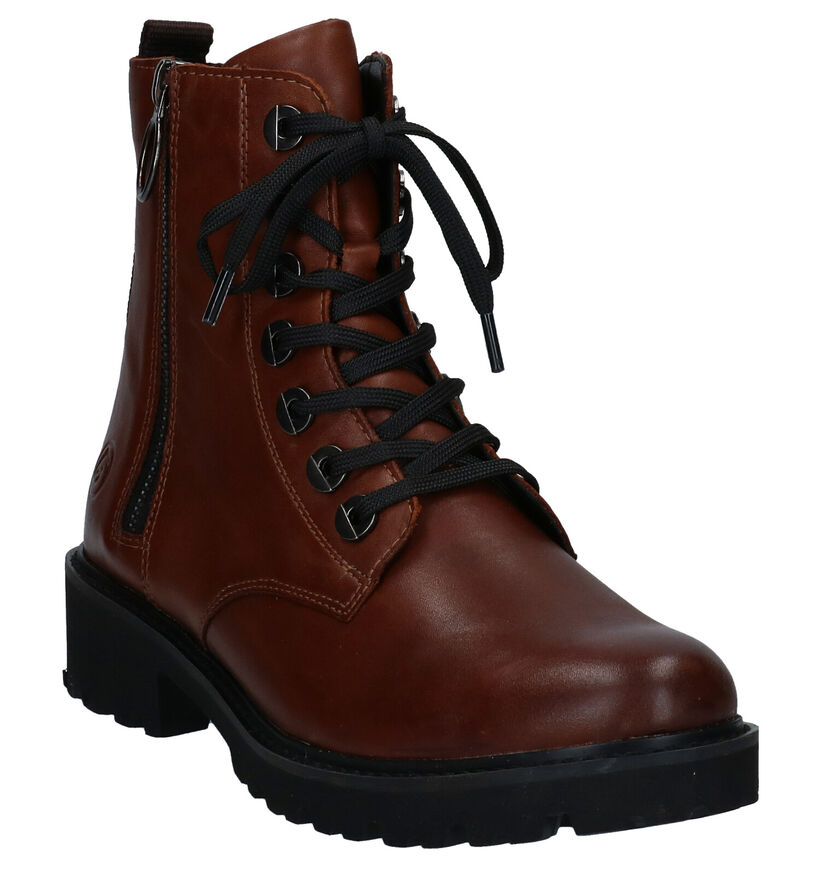 Remonte Boots à lacets en Cognac pour femmes (312339) - pour semelles orthopédiques