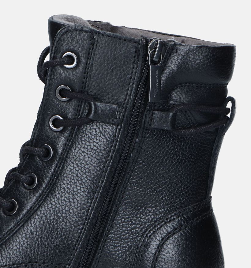 Tamaris Comfort Zwarte Biker boots voor dames (329340) - geschikt voor steunzolen