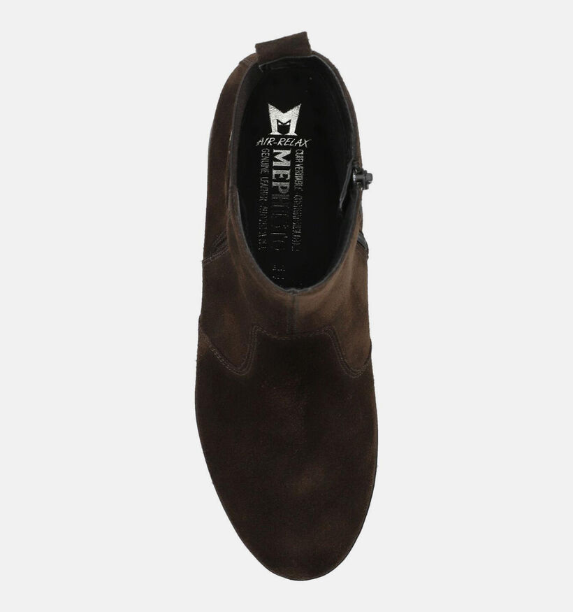 Mephisto Zelia Donkerbruine Enkellaarzen met Lage Hak voor dames (379082) - geschikt voor steunzolen
