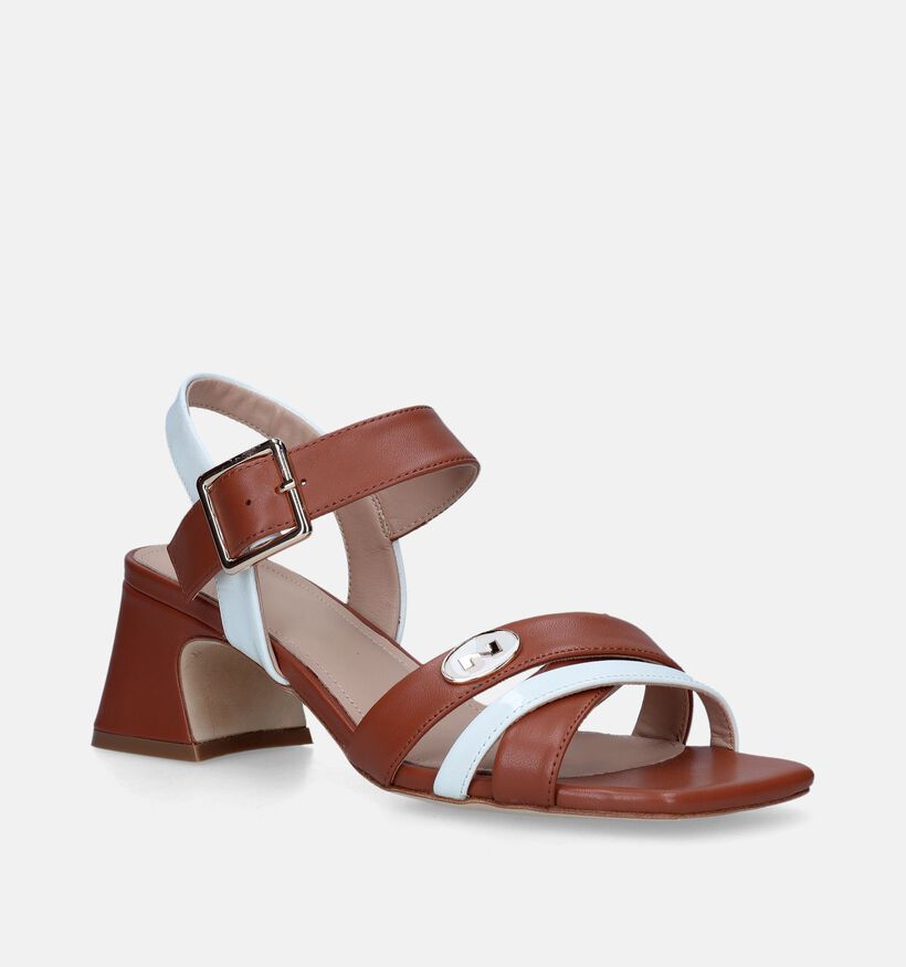 Nathan-Baume Cognac Sandalen met blokhak voor dames (340353)