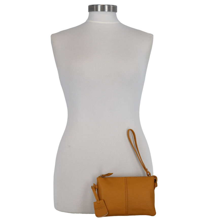 Burkely Secret Sage Okergele Crossbody Tas in daim (273961)