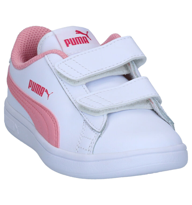 Puma Smash Baskets en Blanc en cuir (265647)