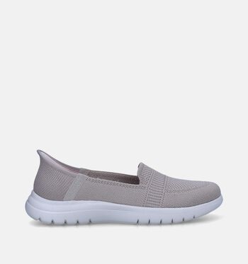 Chaussures à enfiler taupe