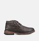 Mustang Donkerbruine Boots met Veters en Rits voor heren (378977)