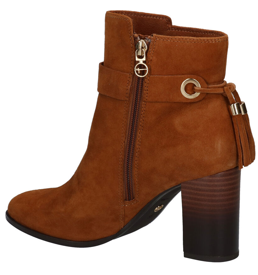 Tamaris TOUCH it Cognac Enkellaarzen in daim (280965)