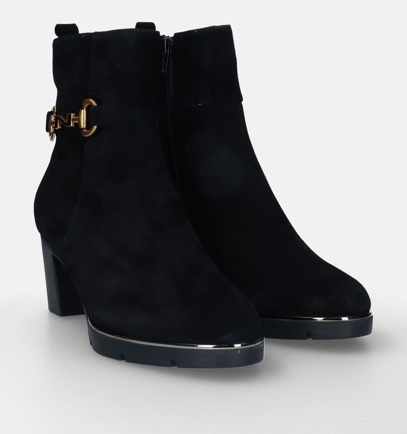 Nathan-Baume Bottines &agrave; talons en Noir pour femmes (332397) - pour semelles orthop&eacute;diques