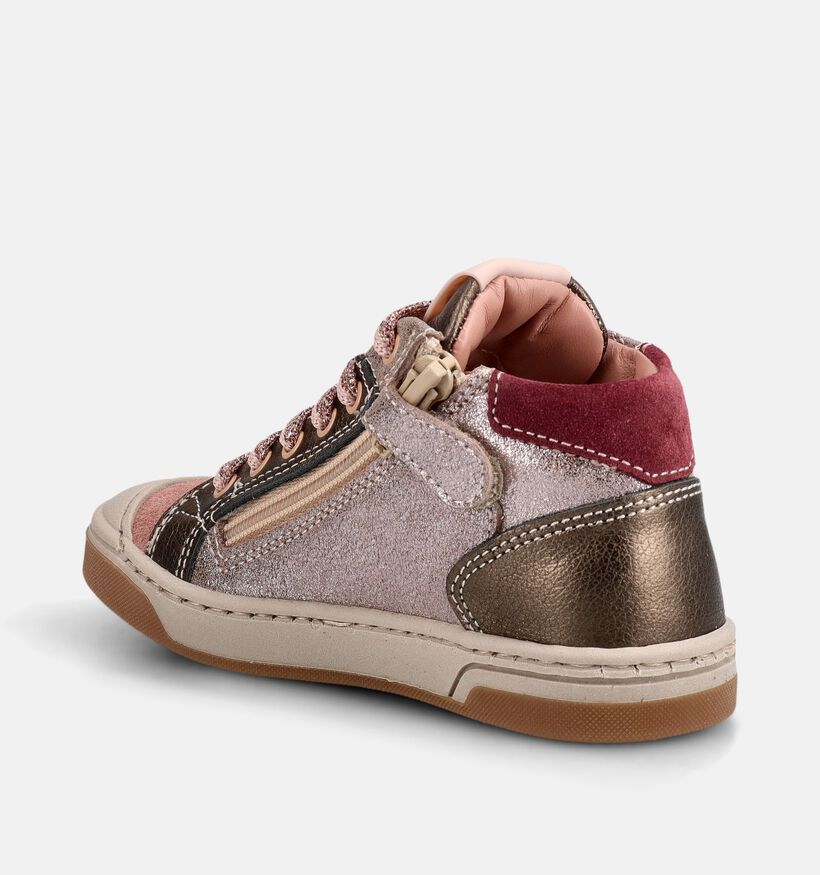 STONES and BONES Debby Roze Sneakers met Veter en Rits voor meisjes (381400) - geschikt voor steunzolen