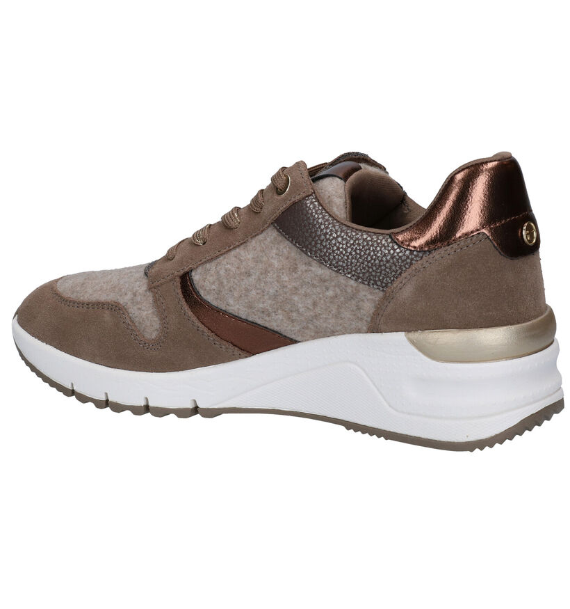 Tamaris Baskets casual en Taupe en nubuck (293961)