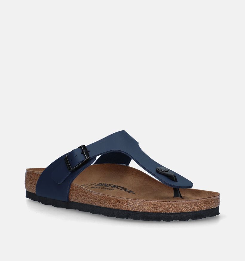 Birkenstock Gizeh Tongs en Bleu pour hommes (337875)