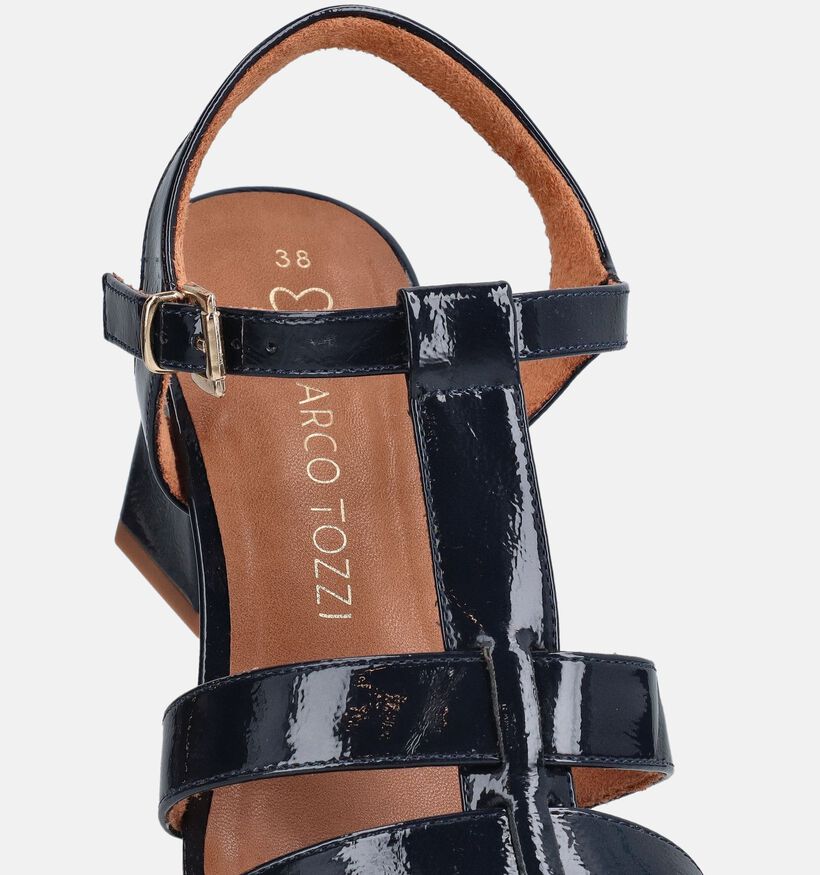 Marco Tozzi Donkerblauwe Sandalen op hak voor dames (371868)