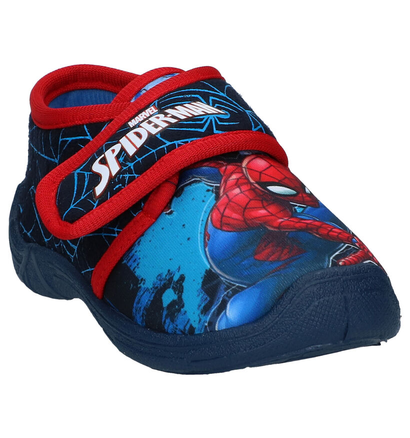Spiderman Pantoufles fermées en Bleu foncé en textile (298537)