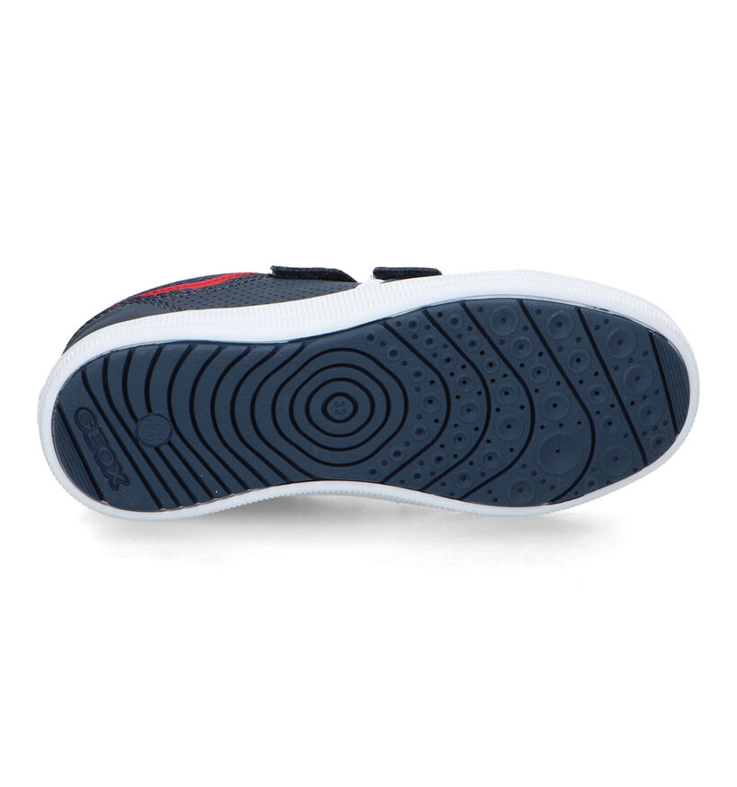 Geox Arzach Chaussures à scratch en Bleu pour garçons (351654) - pour semelles orthopédiques