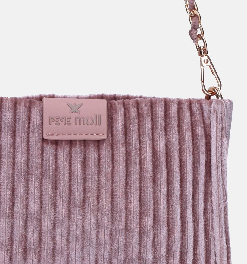 Pepe Moll Velvet Sac porté croisé en Rose pour femmes (333834)