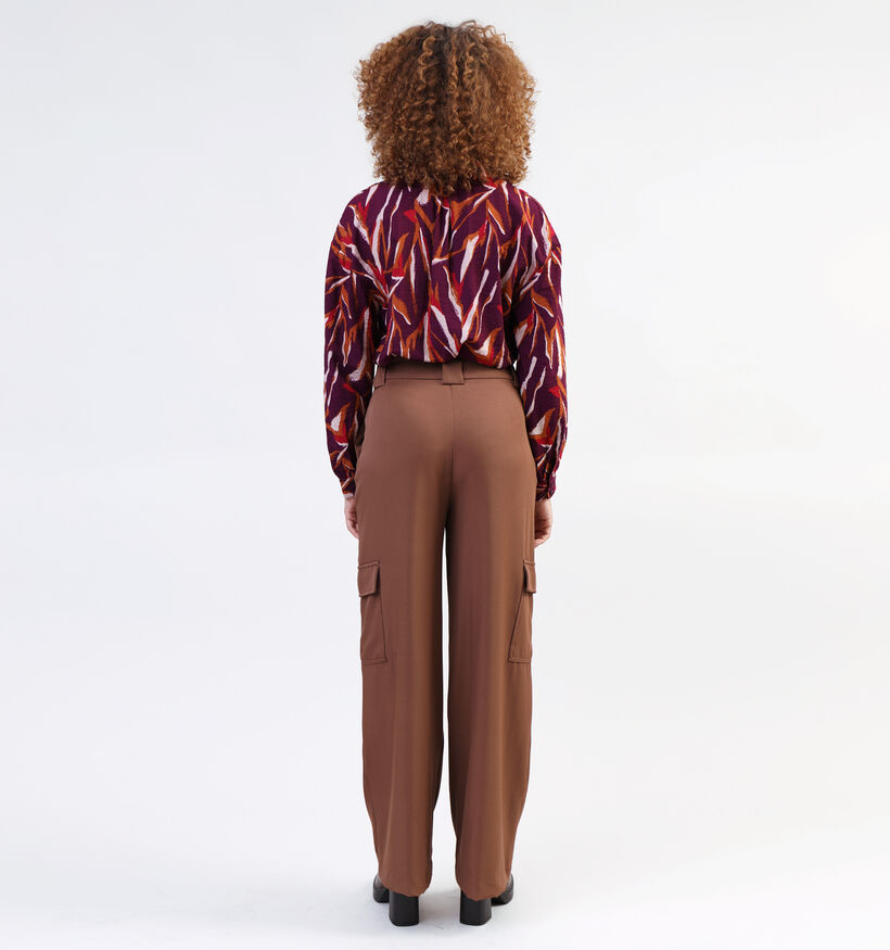 JDY Utilla Pantalon large en Marron pour femmes (330941)