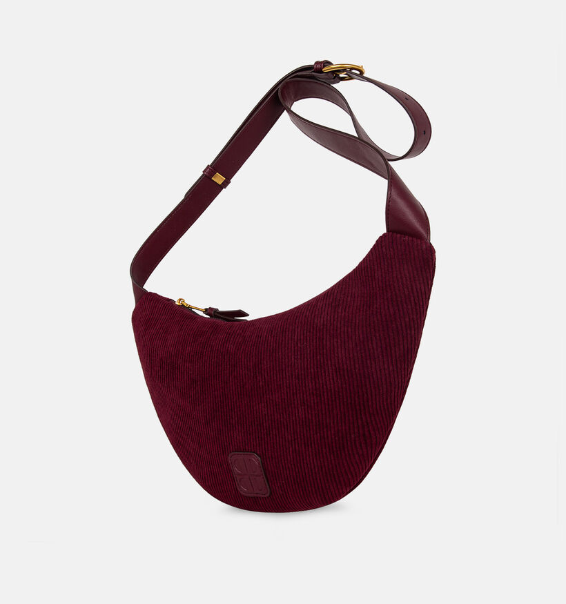 Laurent David Corduroy Sac port&eacute; crois&eacute; en Bordeaux pour femmes (381510)