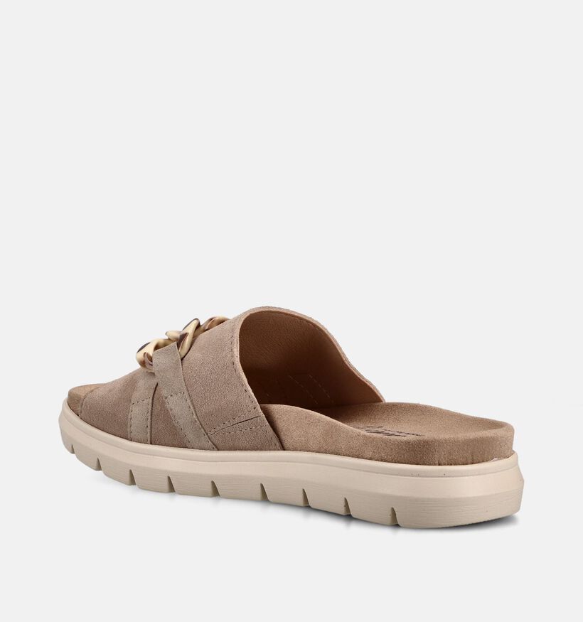 Solemade Abby 07 Taupe Slippers voor dames (371653) - geschikt voor steunzolen