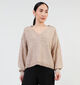Vero Moda Jupiter Pull avec col en V en Beige pour femmes (346136)