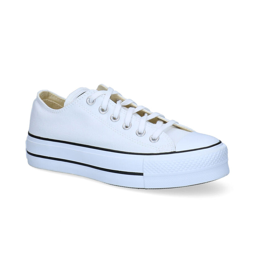 Converse AS Platform OX Witte Sneakers in stof (314817)