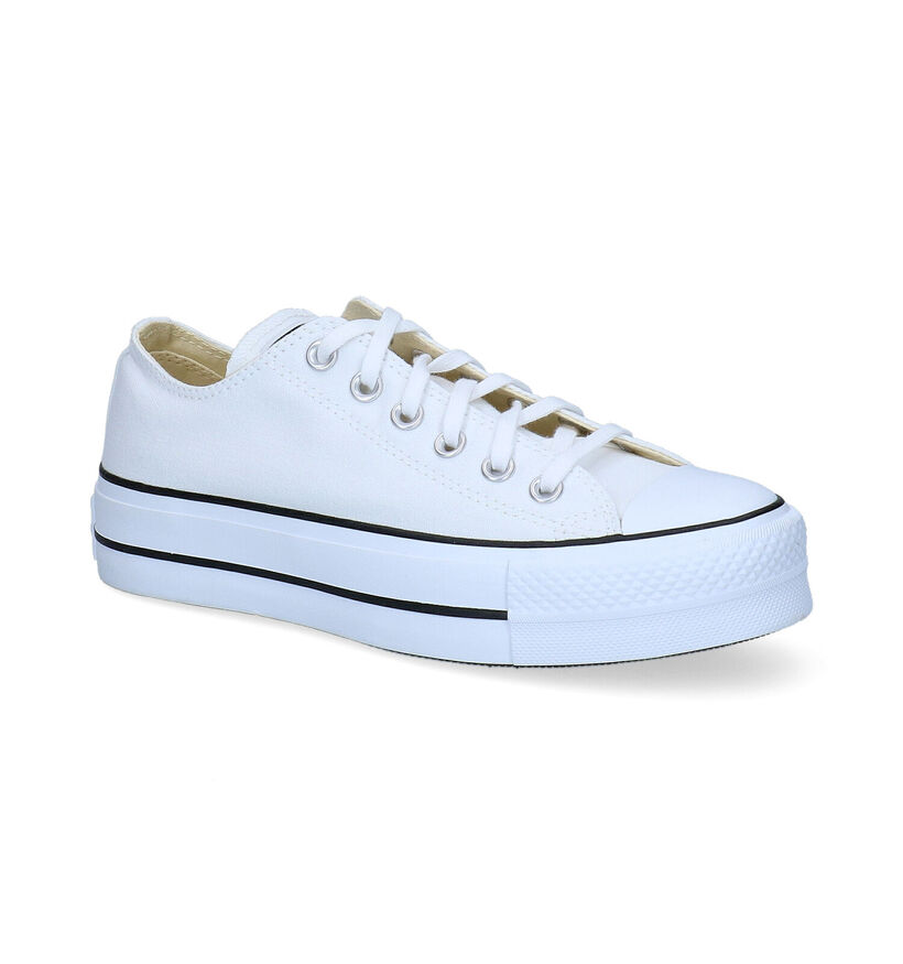 Converse AS Platform OX Baskets en Blanc en textile (314817)