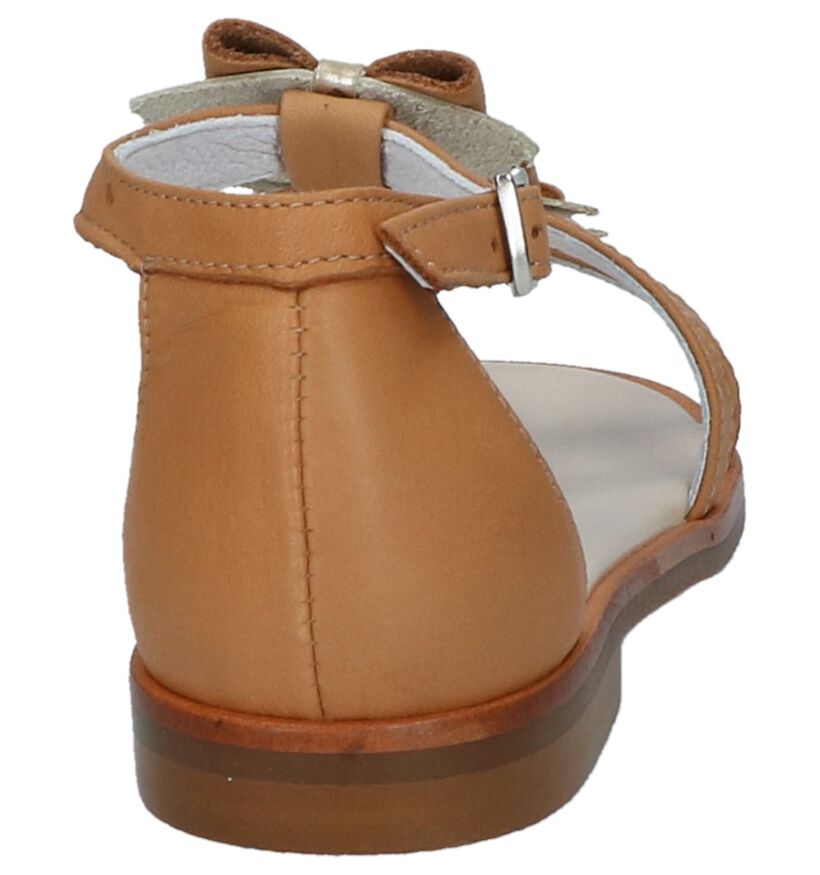 Cognac Geklede Sandalen Beberlis in leer (216008)