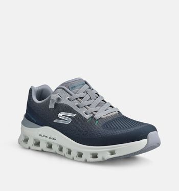 Skechers Glide-Step Low Baskets Bleu/Gris