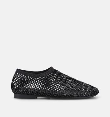 La Strada Chaussures plates Noir/Argent