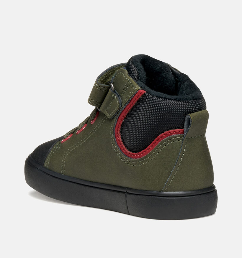 Geox Gisli Chaussures hautes en Vert/Noir pour garçons (361917) - pour semelles orthopédiques