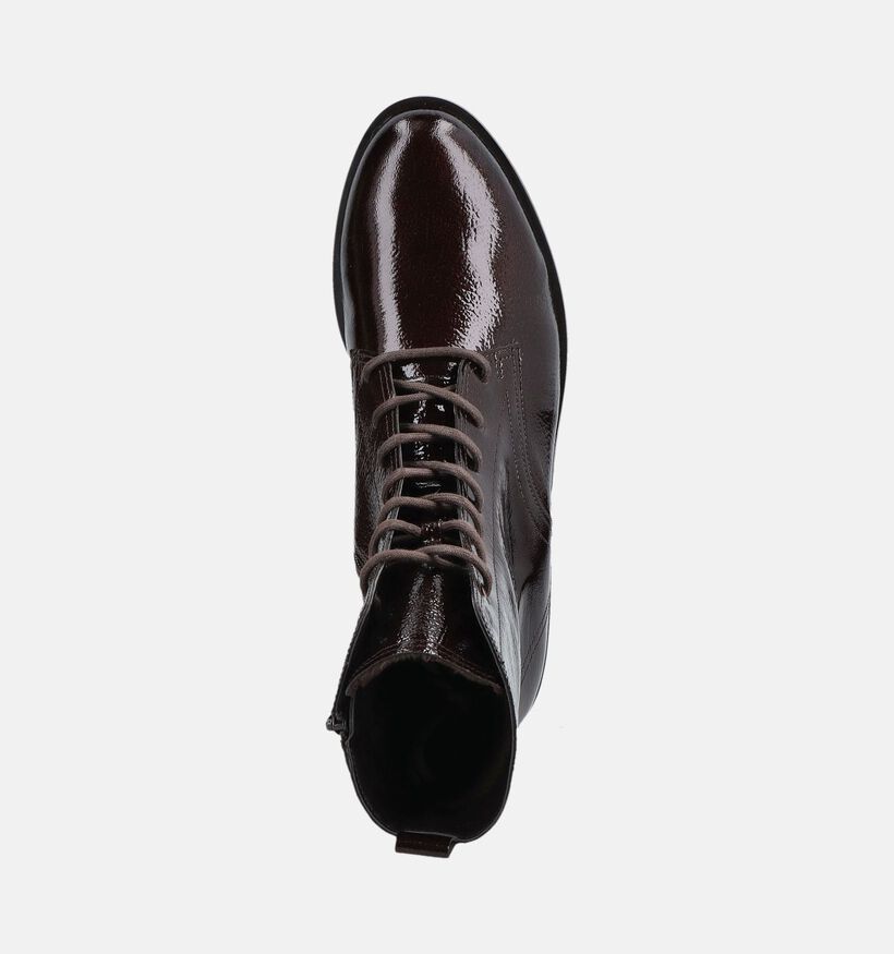 Gabor Donkerbruine Boots met Veters en Rits voor dames (380079) - geschikt voor steunzolen