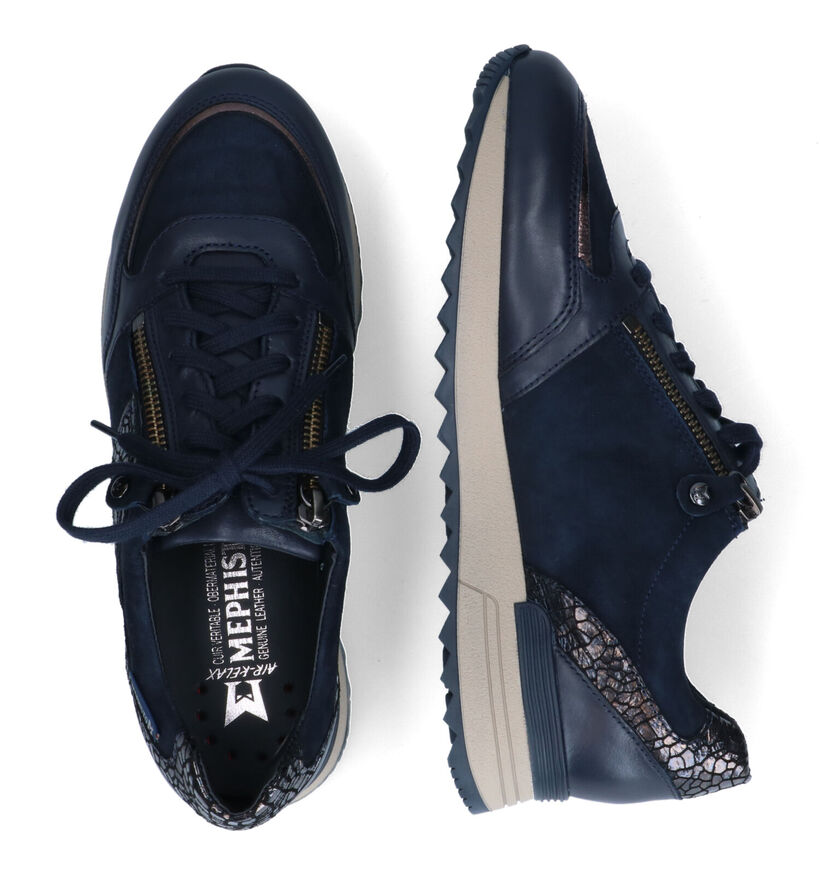 Mephisto Toscana Chaussures à lacets en Bleu pour femmes (306944) - pour semelles orthopédiques