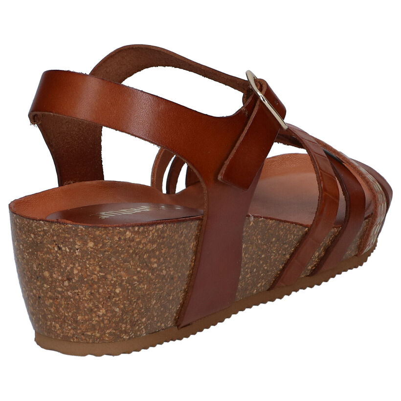 Signatur Cognac Sandalen in leer (288320)