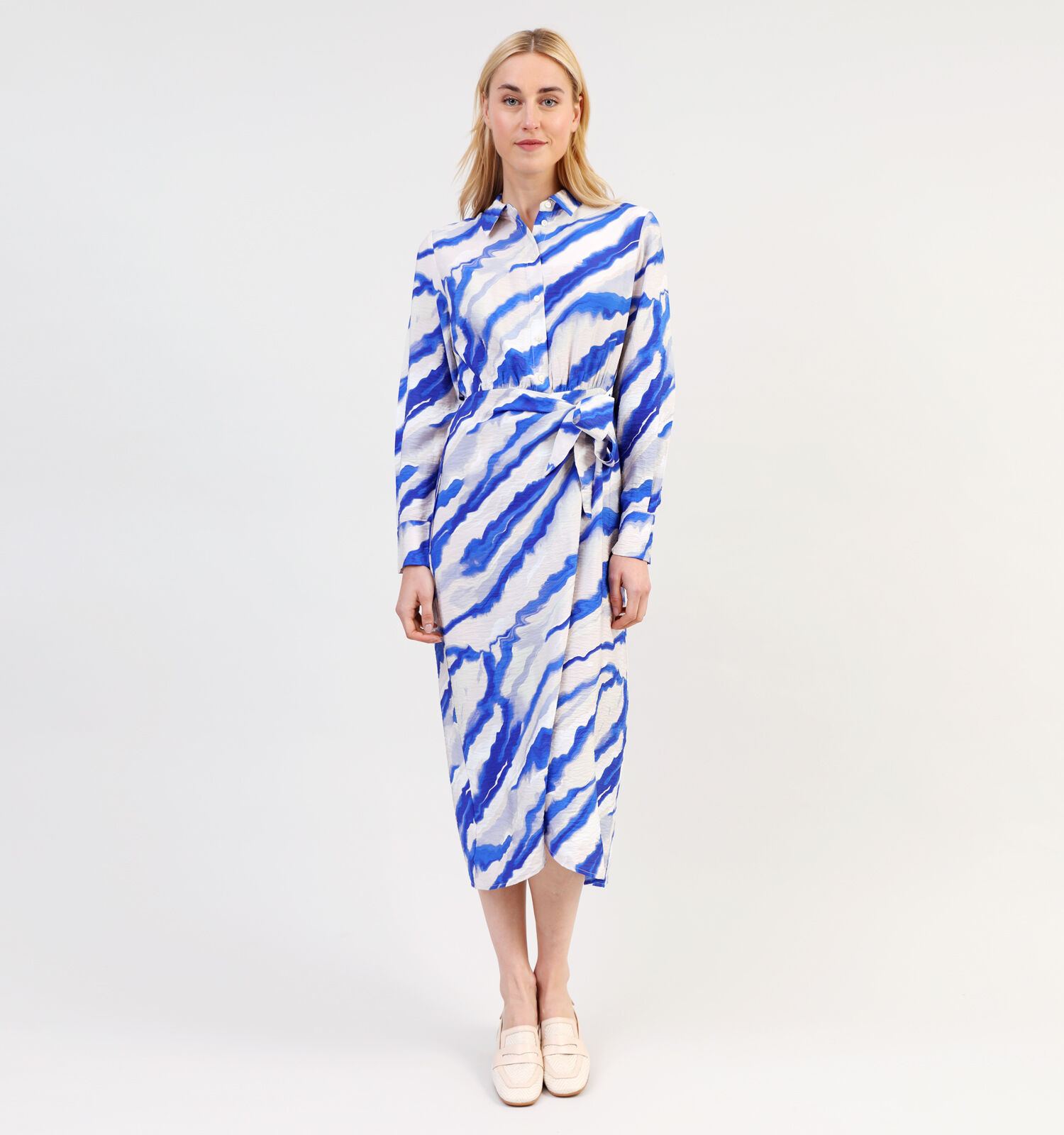 Blauwe hemdjurk hotsell