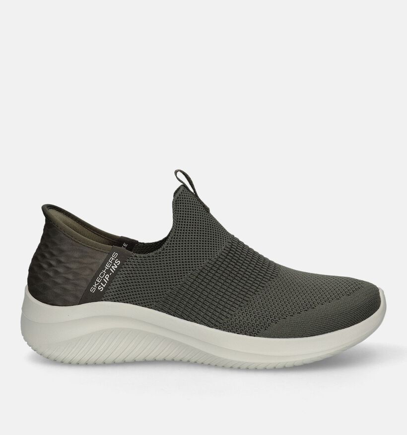 Skechers Slip-ins Ultra Flex 3.0 Cozy Baskets slip-on en Vert Kaki pour femmes (334215)