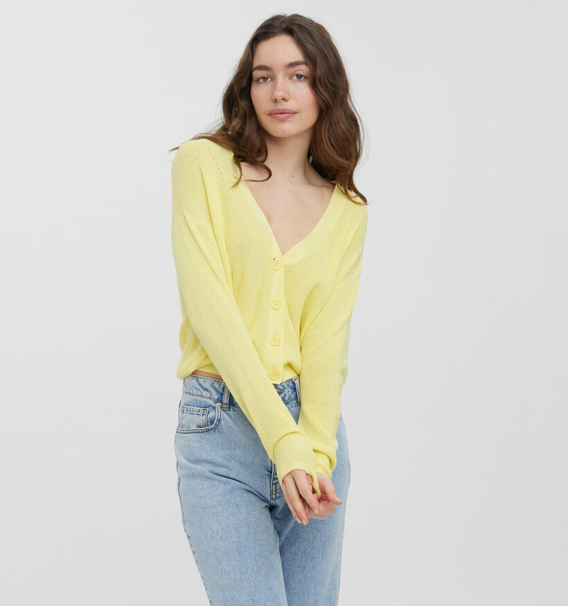 Vero Moda Newlexsun Cardigan en Jaune pour femmes (335804)