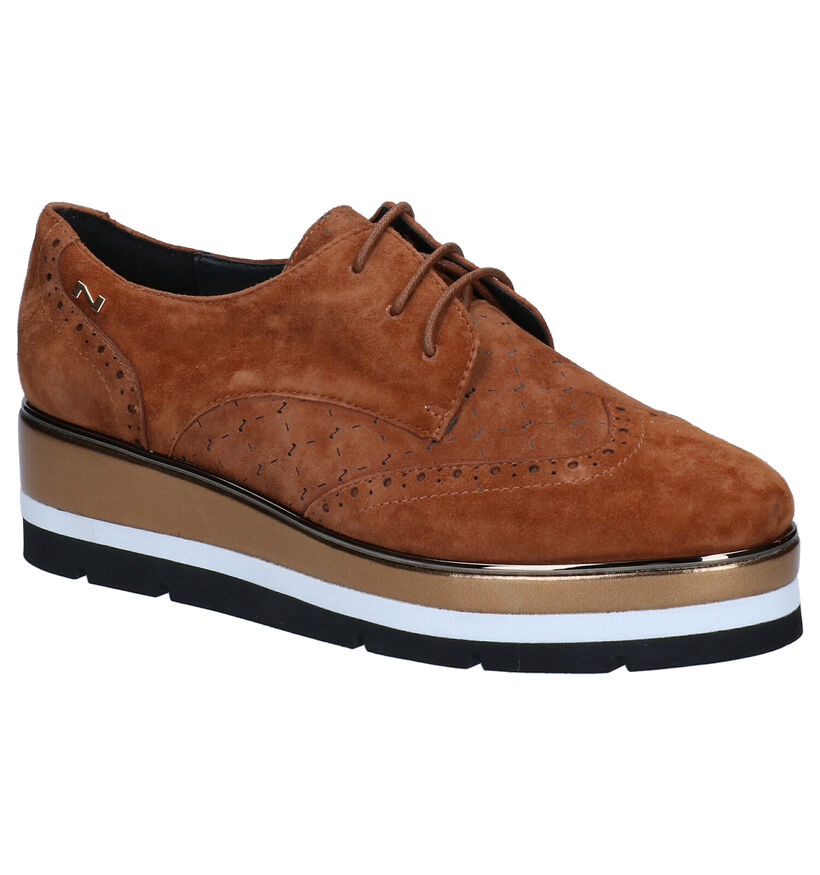 Nathan-Baume Cognac Veterschoenen voor dames (297853)