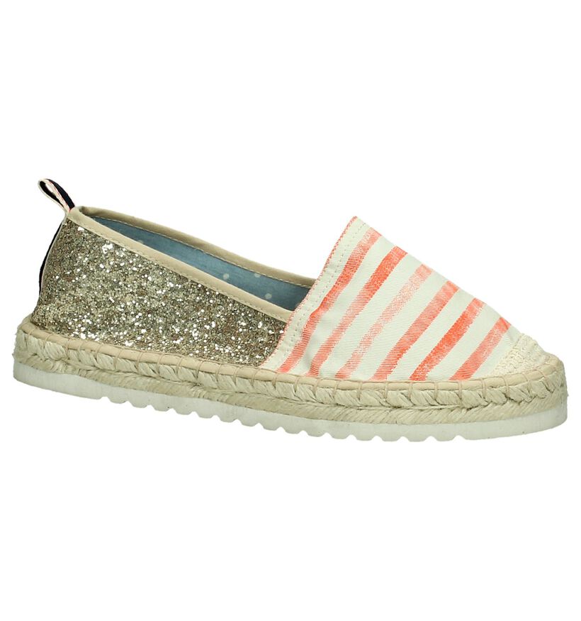 Oranje/Gouden Espadrilles Hampton Bays Lea in stof (190093)