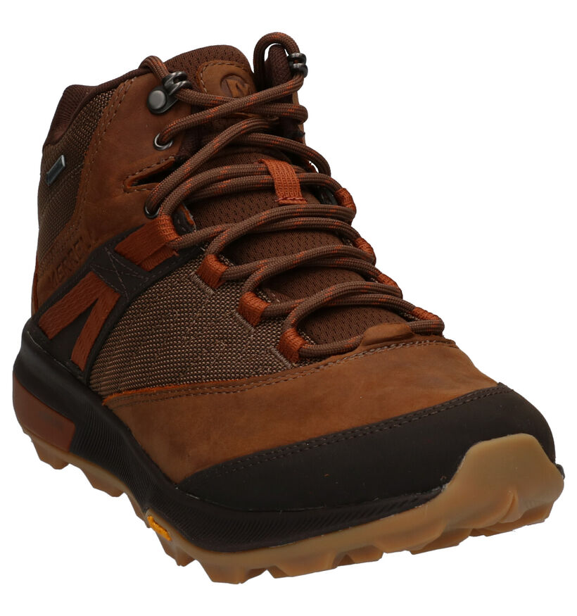 Merrell Zion Chaussures de randonn&eacute;e en Kaki en cuir (290072)