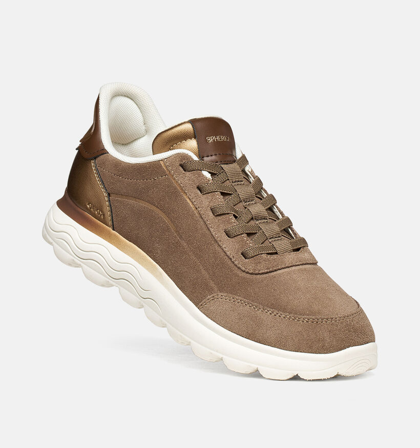 Geox Spherica Chaussures confort en Taupe pour femmes (376386) - pour semelles orthop&eacute;diques