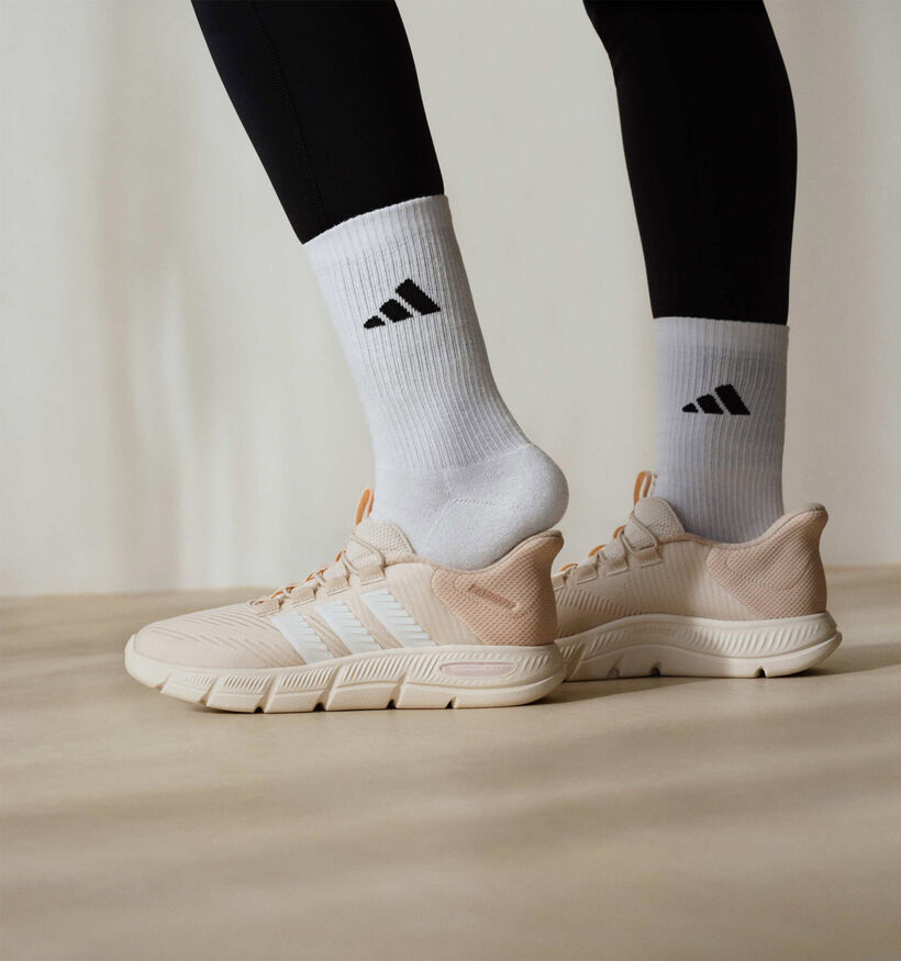 adidas Cloudfoam Flex Rapidfit Baskets sportives en Beige pour femmes (372723)