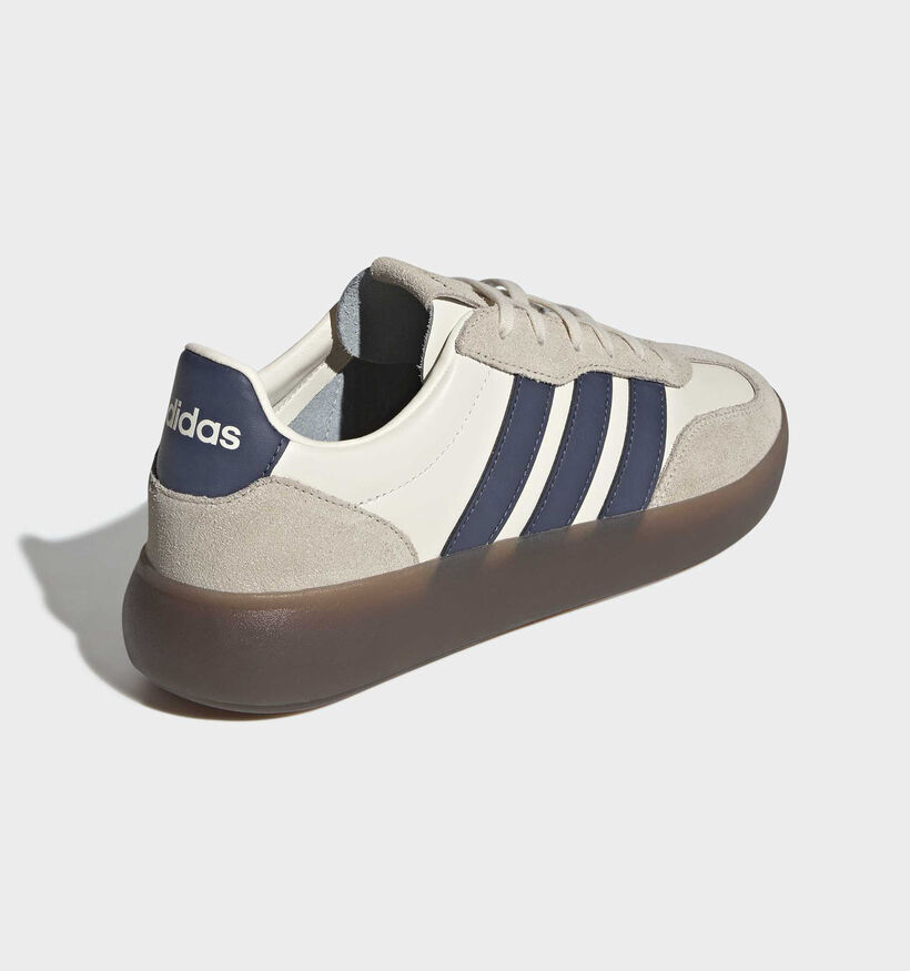 adidas Barreda Decode Lux Baskets en Ecru/Bleu fonc&eacute; pour hommes (372611) - pour semelles orthop&eacute;diques